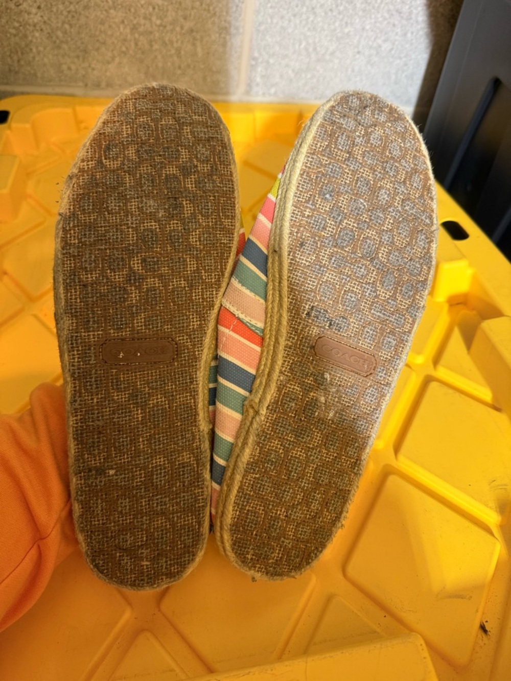 Coach Colorful Striped Espadrilles and Wristlet Set - Picture 6 of 6